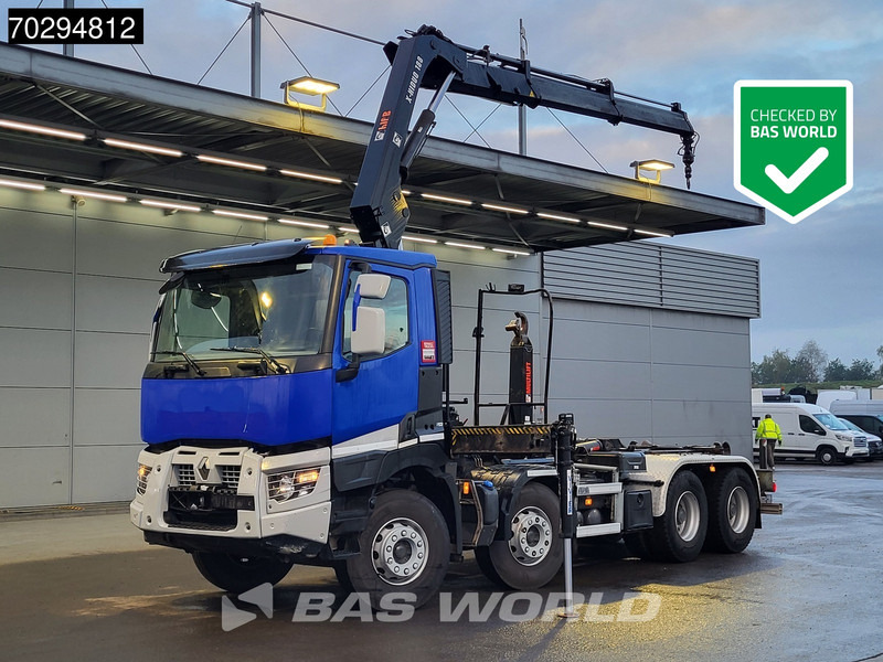 Renault C 430 8X4 HIAB X-Hiduo 188 B-2 Crane + Hook Full Steel Big-Axle Euro 6 - شاحنة ذات خطاف, شاحنة كرين: صورة 1 Renault C 430 8X4 HIAB X-Hiduo 188 B-2 Crane + Hook Full Steel Big-Axle Euro 6 - شاحنة ذات خطاف, شاحنة كرين: صورة 1