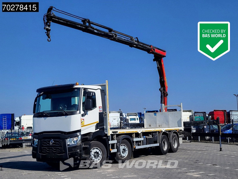 Renault C 430 8X4 Palfinger 22002 EH kran Crane Big-Axle steel suspension Euro 6 - شاحنات مسطحة, شاحنة كرين: صورة 1 Renault C 430 8X4 Palfinger 22002 EH kran Crane Big-Axle steel suspension Euro 6 - شاحنات مسطحة, شاحنة كرين: صورة 1