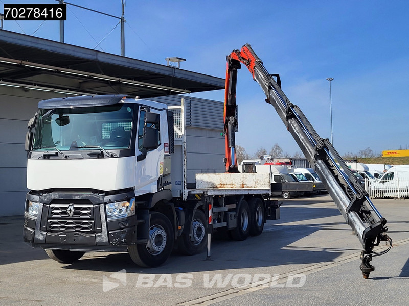 Renault C 430 8X4 Palfinger PK33002EH Kran Crane Big Axle Euro 6 - شاحنات مسطحة, شاحنة كرين: صورة 1 Renault C 430 8X4 Palfinger PK33002EH Kran Crane Big Axle Euro 6 - شاحنات مسطحة, شاحنة كرين: صورة 1
