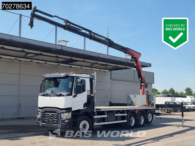Renault C 480 8X4 Palfinger 24.001 SLD5 Kran Crane Lift-Lenkachse Euro 6 - شاحنات مسطحة, شاحنة كرين: صورة 1 Renault C 480 8X4 Palfinger 24.001 SLD5 Kran Crane Lift-Lenkachse Euro 6 - شاحنات مسطحة, شاحنة كرين: صورة 1