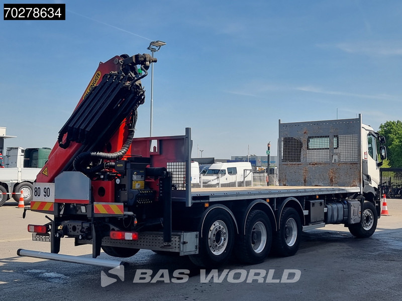 شاحنات مسطحة, شاحنة كرين Renault C 480 8X4 Palfinger 24.001 SLD5 Kran Crane Lift-Lenkachse Euro 6: صورة 12