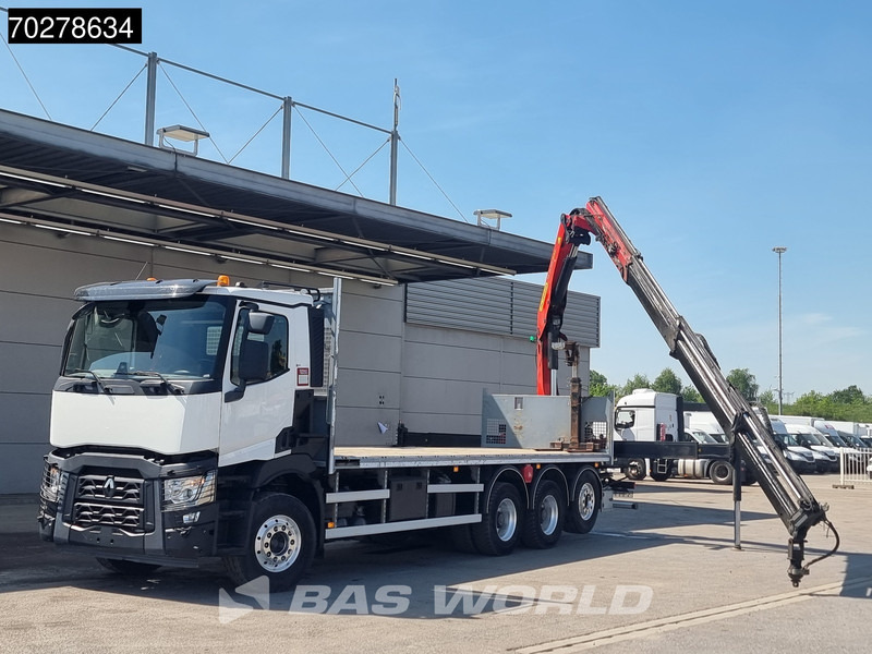 شاحنات مسطحة, شاحنة كرين Renault C 480 8X4 Palfinger 24.001 SLD5 Kran Crane Lift-Lenkachse Euro 6: صورة 5