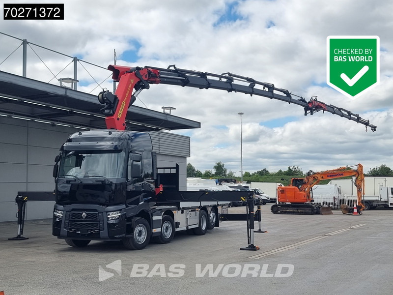 Renault C 520 8X2 Palfinger PK65002 SH Crane Jib Winch Lift+steering Axle Euro 6 - شاحنات مسطحة, شاحنة كرين: صورة 1 Renault C 520 8X2 Palfinger PK65002 SH Crane Jib Winch Lift+steering Axle Euro 6 - شاحنات مسطحة, شاحنة كرين: صورة 1