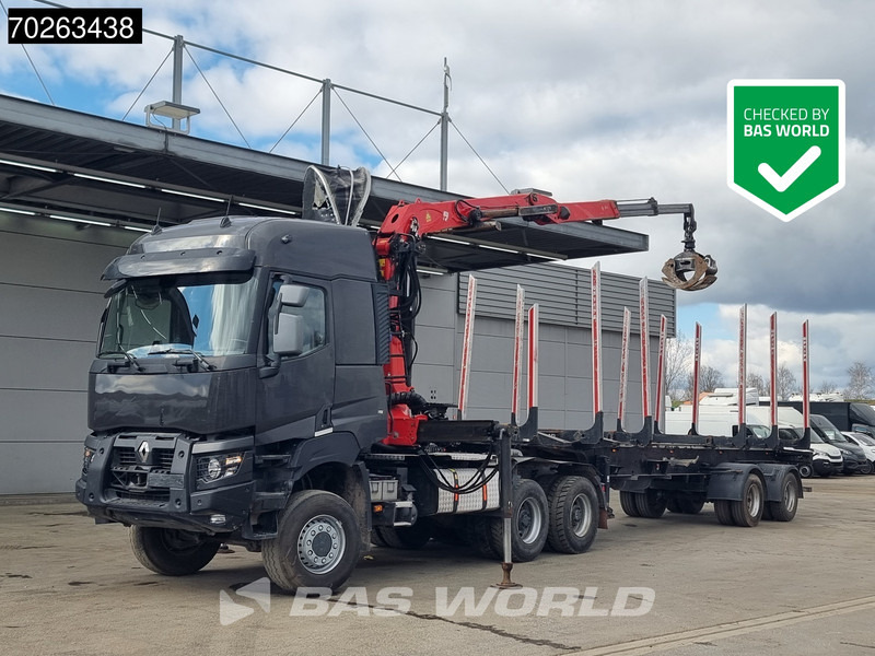 Renault K 520 6X6 Holz Kran Palfinger Q180Z96 6x6 Big-Axle Steelsuspension - شاحنة قطع الأشجار, شاحنة كرين: صورة 1 Renault K 520 6X6 Holz Kran Palfinger Q180Z96 6x6 Big-Axle Steelsuspension - شاحنة قطع الأشجار, شاحنة كرين: صورة 1