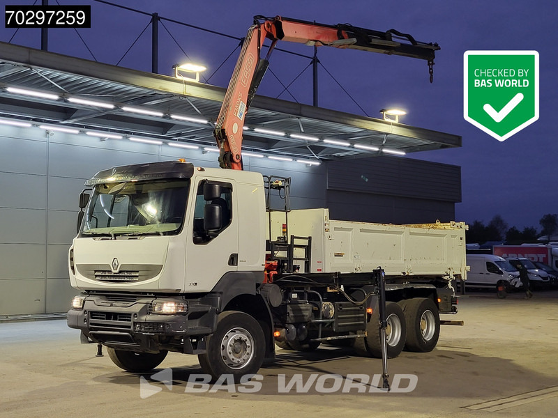 Renault Kerax 370 Kerax 6X4 Fassi F150AXS.22 Crane 10m3 2-side tipper Big-Axle Steelsuspension Manual - شاحنة قلاب, شاحنة كرين: صورة 1 Renault Kerax 370 Kerax 6X4 Fassi F150AXS.22 Crane 10m3 2-side tipper Big-Axle Steelsuspension Manual - شاحنة قلاب, شاحنة كرين: صورة 1