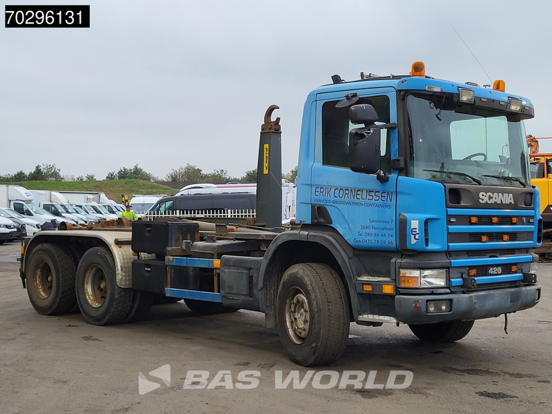 Scania 420 6X4 20tons Marrel THM 20000 Manual Retarder Steelsuspension Euro 3 - شاحنة ذات خطاف: صورة 3 Scania 420 6X4 20tons Marrel THM 20000 Manual Retarder Steelsuspension Euro 3 - شاحنة ذات خطاف: صورة 3