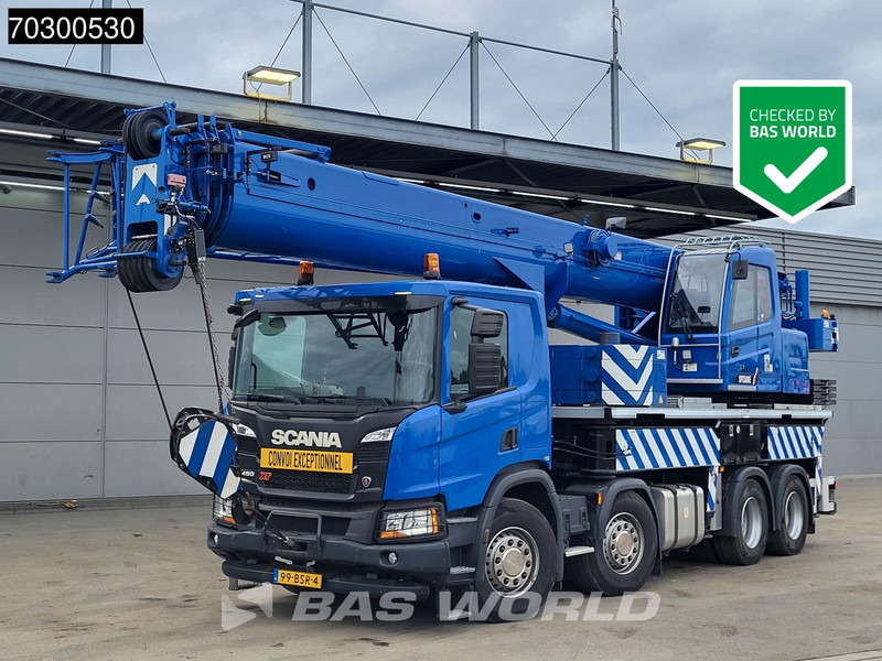 Scania P450 P 8X4 Palfinger/SANY SPC500E Telescopic Crane Retarder Navi Automatic Euro 6 - شاحنات مسطحة, شاحنة كرين: صورة 1 Scania P450 P 8X4 Palfinger/SANY SPC500E Telescopic Crane Retarder Navi Automatic Euro 6 - شاحنات مسطحة, شاحنة كرين: صورة 1