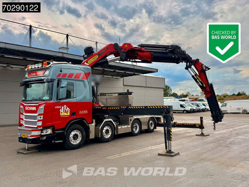 Scania R500 8X2 NL-Truck Palfinger PK165002 TEC 7 Crane Winch Fly-Jib Retarder Lift+steering - شاحنات مسطحة, شاحنة كرين: صورة 1 Scania R500 8X2 NL-Truck Palfinger PK165002 TEC 7 Crane Winch Fly-Jib Retarder Lift+steering - شاحنات مسطحة, شاحنة كرين: صورة 1
