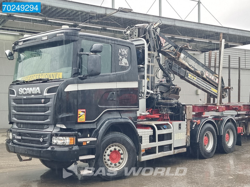Scania R580 6X4 Holz Kran Diebolt D28 Full-Steell Extentable Trailer - شاحنة قطع الأشجار, شاحنة كرين: صورة 5 Scania R580 6X4 Holz Kran Diebolt D28 Full-Steell Extentable Trailer - شاحنة قطع الأشجار, شاحنة كرين: صورة 5