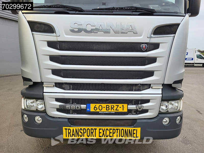 شاحنة قطع الأشجار, شاحنة كرين Scania R580 R 6X4 NL-Truck Diebolt D28.81 Kran Crane Holztransport + Dolly Retarder Euro 6: صورة 8