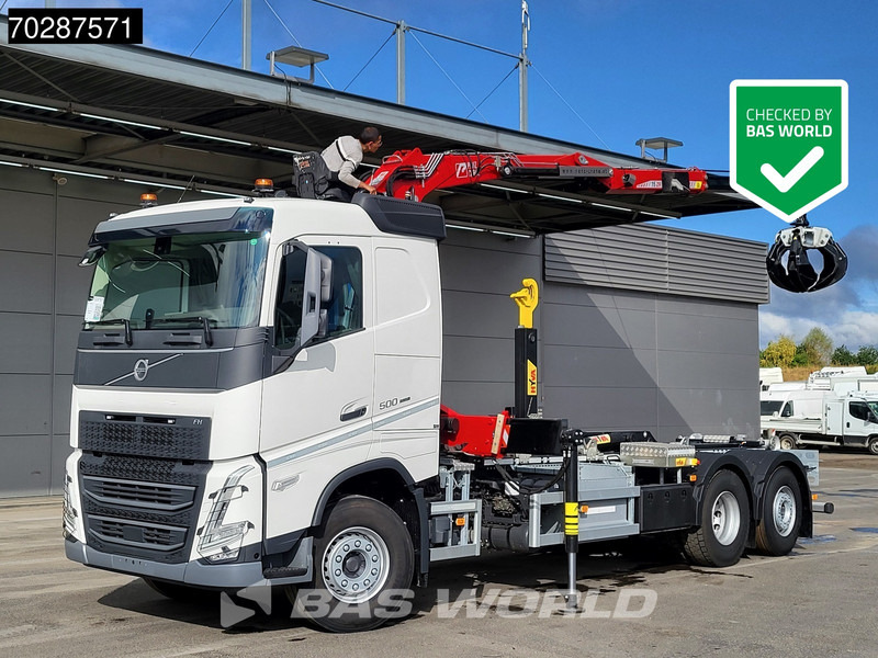 Volvo FH 500 6X2 Penz Crane 15Z9.50R HYVA 20-57-S Hooklift Lift+steering Automatic Euro 6 - شاحنة ذات خطاف, شاحنة كرين: صورة 1 Volvo FH 500 6X2 Penz Crane 15Z9.50R HYVA 20-57-S Hooklift Lift+steering Automatic Euro 6 - شاحنة ذات خطاف, شاحنة كرين: صورة 1