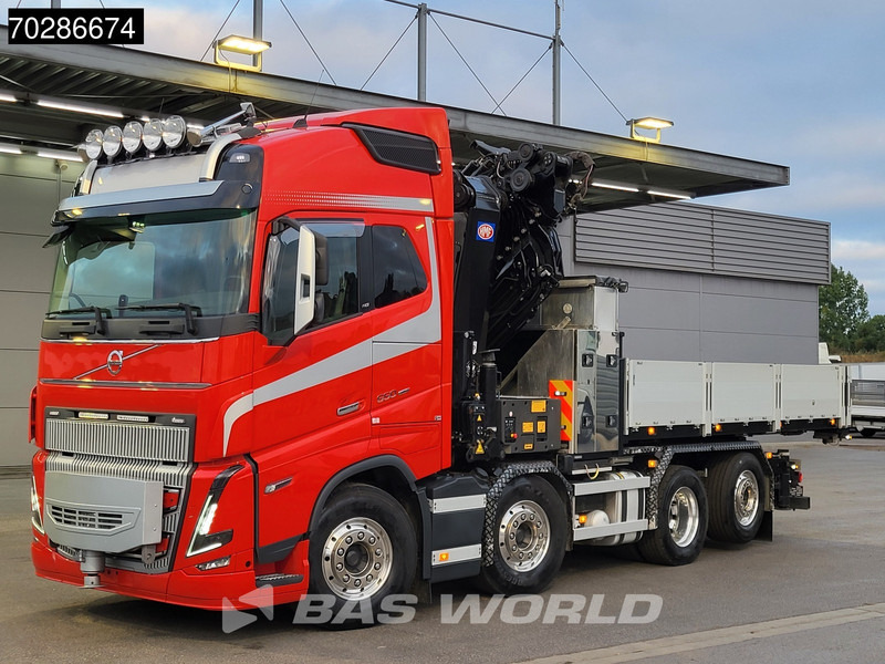 Volvo FH16 650 FH16 8X2 HMF 7020K-RCS Crane + Fly-Jib Lift+Steering-Axle Navi LED ACC Euro 6 - شاحنات مسطحة, شاحنة كرين: صورة 1 Volvo FH16 650 FH16 8X2 HMF 7020K-RCS Crane + Fly-Jib Lift+Steering-Axle Navi LED ACC Euro 6 - شاحنات مسطحة, شاحنة كرين: صورة 1