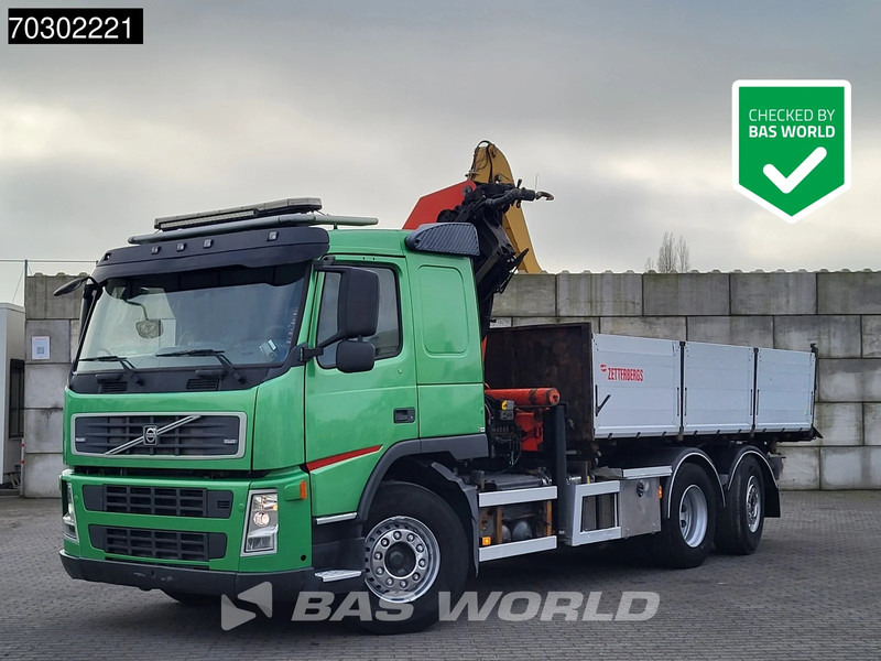 Volvo FM 340 FM 6X2 Palfinger PK23002 Crane 10m3 3-way tipper Lift+steering axle Euro 5 - شاحنة قلاب, شاحنة كرين: صورة 1 Volvo FM 340 FM 6X2 Palfinger PK23002 Crane 10m3 3-way tipper Lift+steering axle Euro 5 - شاحنة قلاب, شاحنة كرين: صورة 1