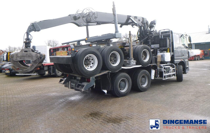 DAF XF 105.510 6x4 + Loglift F281S83 crane / timber truck + dolly - شاحنة قطع الأشجار, شاحنة كرين: صورة 4 DAF XF 105.510 6x4 + Loglift F281S83 crane / timber truck + dolly - شاحنة قطع الأشجار, شاحنة كرين: صورة 4