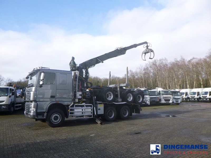 DAF XF 105.510 6x4 + Loglift F281S83 crane / timber truck + dolly - شاحنة كرين: صورة 3 DAF XF 105.510 6x4 + Loglift F281S83 crane / timber truck + dolly - شاحنة كرين: صورة 3