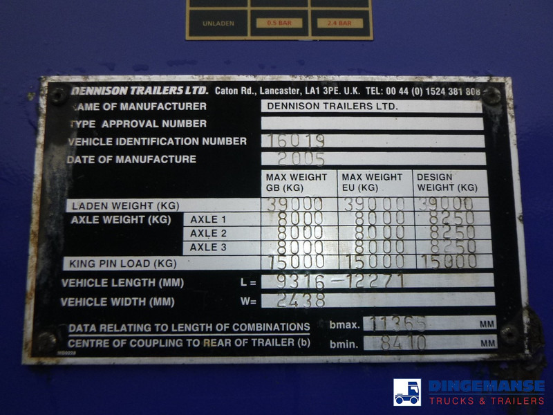 نصف مقطورة لنقل الحاويات Dennison Container trailer 20-30-40-45 ft: صورة 14