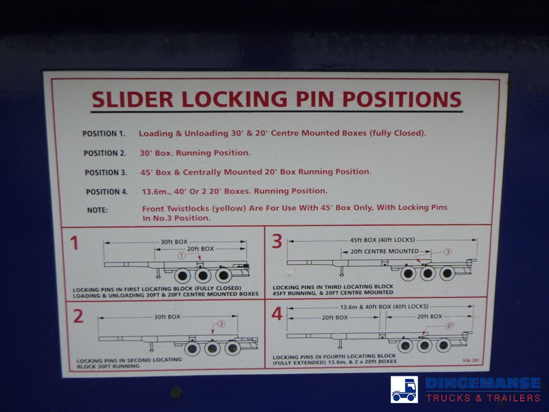 نصف مقطورة لنقل الحاويات Dennison Container trailer 20-30-40-45 ft: صورة 7