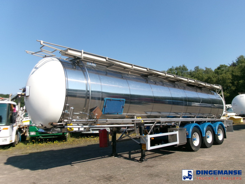 Feldbinder Chemical tank (non-ADR) inox 30 m3 / 1 comp + pump - نصف مقطورة صهريج: صورة 1 Feldbinder Chemical tank (non-ADR) inox 30 m3 / 1 comp + pump - نصف مقطورة صهريج: صورة 1