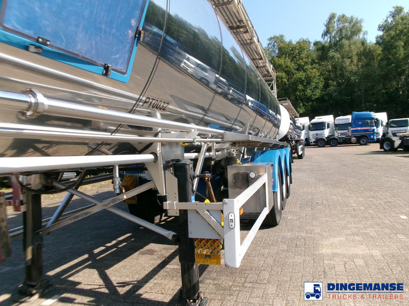 نصف مقطورة صهريج Feldbinder Chemical tank (non-ADR) inox 30 m3 / 1 comp + pump: صورة 9