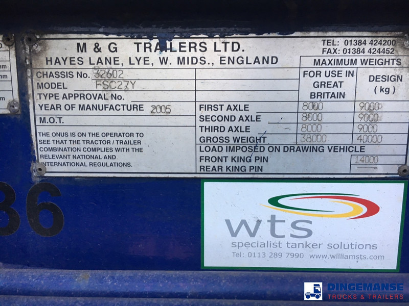 شاحنات الحاويات / جسم علوي قابل للتغيير شاحنة M & G 3-axle container trailer 20-30 ft: صورة 6