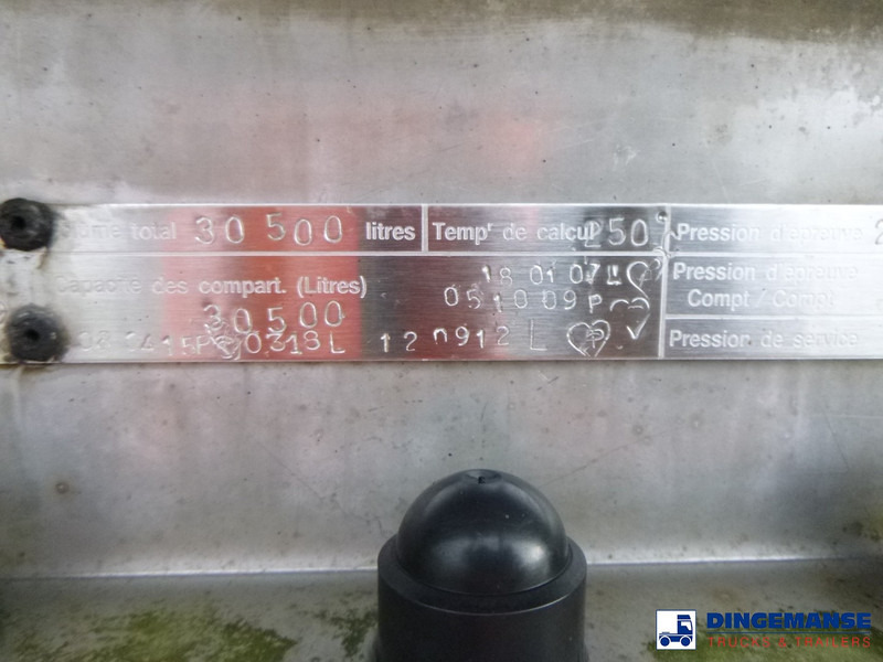 نصف مقطورة صهريج Magyar Bitumen tank inox 30 m3 / 1 comp: صورة 17