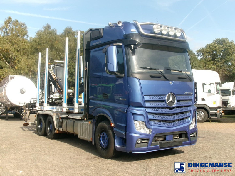 Mercedes-Benz Actros 2663 6x4 Euro 6 loglift F96 crane timber truck - شاحنة قطع الأشجار, شاحنة كرين: صورة 2 Mercedes-Benz Actros 2663 6x4 Euro 6 loglift F96 crane timber truck - شاحنة قطع الأشجار, شاحنة كرين: صورة 2