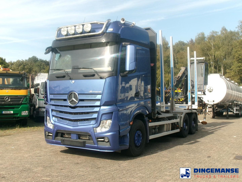 Mercedes-Benz Actros 2663 6x4 Euro 6 loglift F96 crane timber truck - شاحنة قطع الأشجار, شاحنة كرين: صورة 1 Mercedes-Benz Actros 2663 6x4 Euro 6 loglift F96 crane timber truck - شاحنة قطع الأشجار, شاحنة كرين: صورة 1