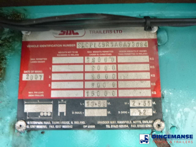 نصف مقطورة مسطحة SDC Stack - 3 x platform trailer 13.6 m / 39 t: صورة 9 نصف مقطورة مسطحة SDC Stack - 3 x platform trailer 13.6 m / 39 t: صورة 9