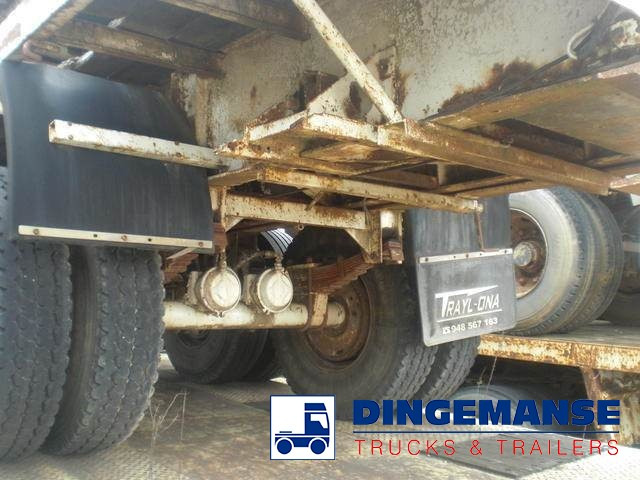 عربة منخفضة مسطحة نصف مقطورة Traylona 2-axle platform trailer 39000KG / Extendable 19M: صورة 12