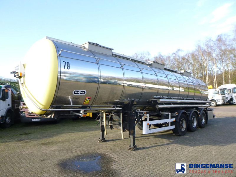 Van Hool Chemical tank inox 30 m3 / 3 comp - مقطورة صهريج: صورة 1 Van Hool Chemical tank inox 30 m3 / 3 comp - مقطورة صهريج: صورة 1
