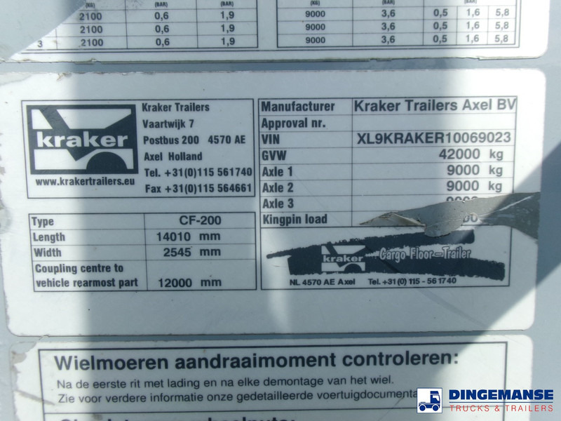 نصف مقطورة مباشرة kraker Walking floor trailer alu 90 m3 CF-200: صورة 14