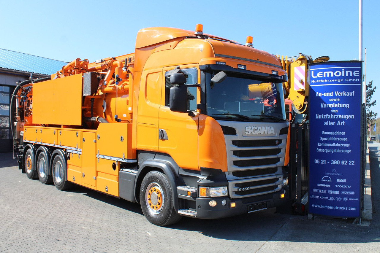 Scania R450 8x4 Kroll 19m³ Wasserrückgewinner Kombi-HD - شاحنة الشفط: صورة 1 Scania R450 8x4 Kroll 19m³ Wasserrückgewinner Kombi-HD - شاحنة الشفط: صورة 1