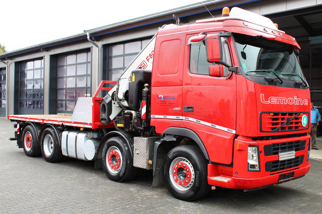 Volvo FM 480 8x2 Pritsche + FASSI F800XP Kran 6x - شاحنات مسطحة, شاحنة كرين: صورة 1 Volvo FM 480 8x2 Pritsche + FASSI F800XP Kran 6x - شاحنات مسطحة, شاحنة كرين: صورة 1