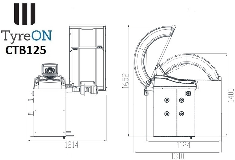 CTB125 wheel balancer, 5 ALU and 2 Steel programs - Auto input Distance + Diameter - 230V - معدات الورش: صورة 2 CTB125 wheel balancer, 5 ALU and 2 Steel programs - Auto input Distance + Diameter - 230V - معدات الورش: صورة 2
