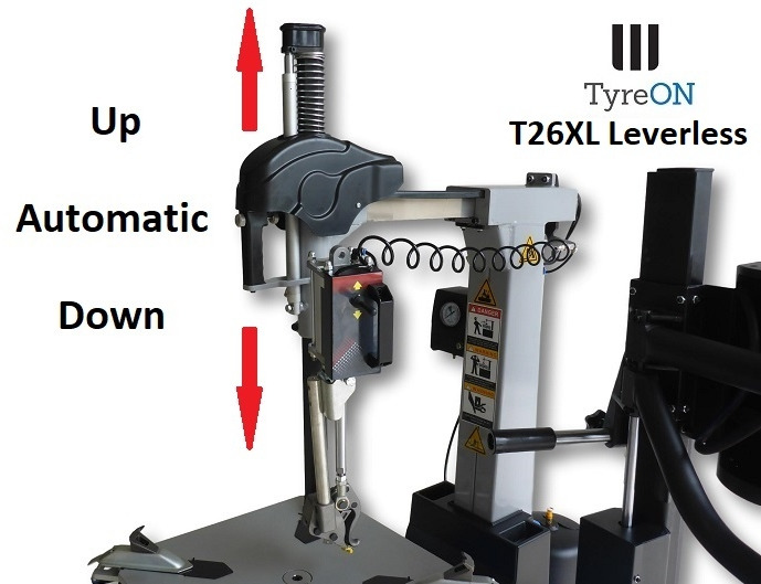 T26XL Heavy duty fully automatic leverless XL tyre changer - Muliti-funtional assist arm - 8 airboosters - High speed filling machine - Mounting head pneumatically locked + automatic up/down - 2Speed - معدات الورش: صورة 3 T26XL Heavy duty fully automatic leverless XL tyre changer - Muliti-funtional assist arm - 8 airboosters - High speed filling machine - Mounting head pneumatically locked + automatic up/down - 2Speed - معدات الورش: صورة 3