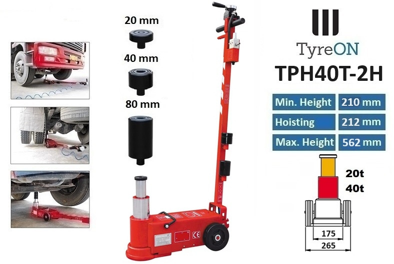 TPH40T-2H Air hydraulic jack 40 Tons - Minimum height 21 cm - معدات الورش: صورة 1 TPH40T-2H Air hydraulic jack 40 Tons - Minimum height 21 cm - معدات الورش: صورة 1