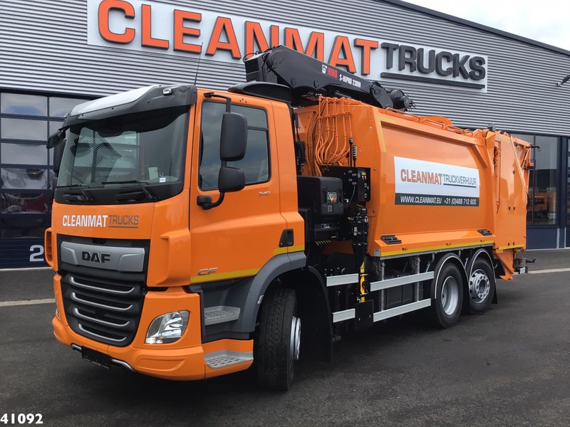 DAF FAN CF 340 Hiab 23 ton/meter laadkraan Welvaarts weighing system - شاحنة النفايات: صورة 1 DAF FAN CF 340 Hiab 23 ton/meter laadkraan Welvaarts weighing system - شاحنة النفايات: صورة 1
