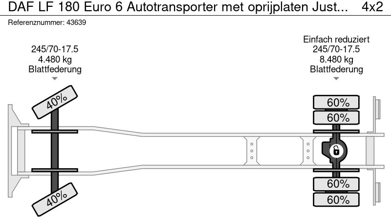 DAF LF 180 Euro 6 Autotransporter met oprijplaten Just 136.604 km! DAF LF 180 Euro 6 Autotransporter met oprijplaten Just 136.604 km!: صورة 17