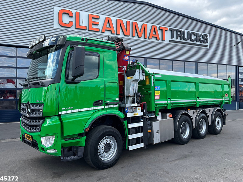 Mercedes-Benz Arocs 3743 8x4 Euro 6 HMF 19 Tonmeter Elektrisch/Hydraulisch aangedreven Z-kraan - شاحنة قلاب, شاحنة كرين: صورة 3 Mercedes-Benz Arocs 3743 8x4 Euro 6 HMF 19 Tonmeter Elektrisch/Hydraulisch aangedreven Z-kraan - شاحنة قلاب, شاحنة كرين: صورة 3