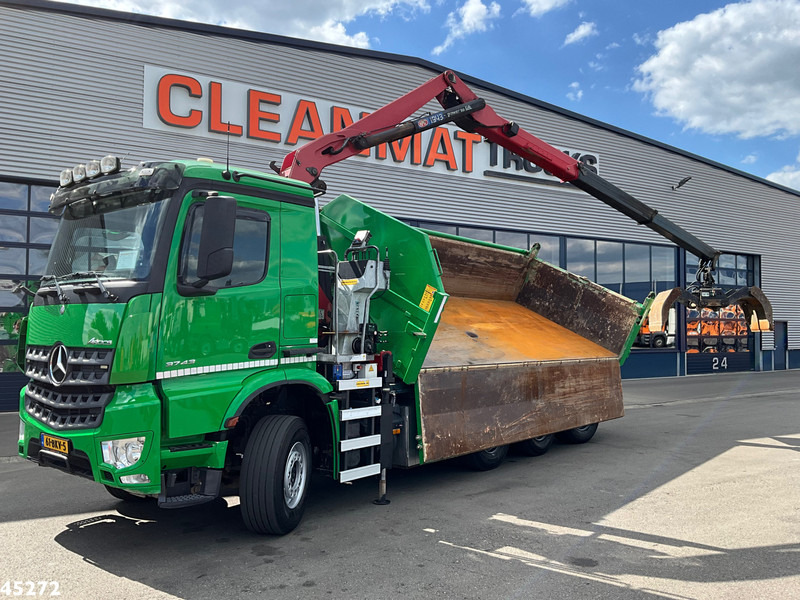 Mercedes-Benz Arocs 3743 8x4 Euro 6 HMF 19 Tonmeter Elektrisch/Hydraulisch aangedreven Z-kraan - شاحنة قلاب, شاحنة كرين: صورة 2 Mercedes-Benz Arocs 3743 8x4 Euro 6 HMF 19 Tonmeter Elektrisch/Hydraulisch aangedreven Z-kraan - شاحنة قلاب, شاحنة كرين: صورة 2