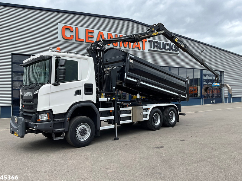 Scania G 410 6x6 Euro 6 Palfinger 17 Tonmeter Z-kraan - شاحنة قلاب, شاحنة كرين: صورة 1 Scania G 410 6x6 Euro 6 Palfinger 17 Tonmeter Z-kraan - شاحنة قلاب, شاحنة كرين: صورة 1