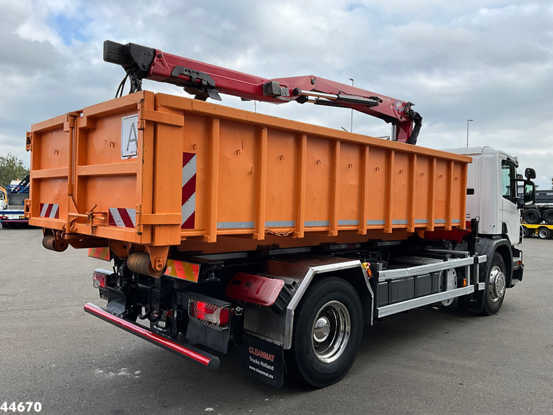 شاحنة قلاب, شاحنة كرين Scania P 320 HMF 12 Tonmeter Z-kraan + Kipper 11m³: صورة 7