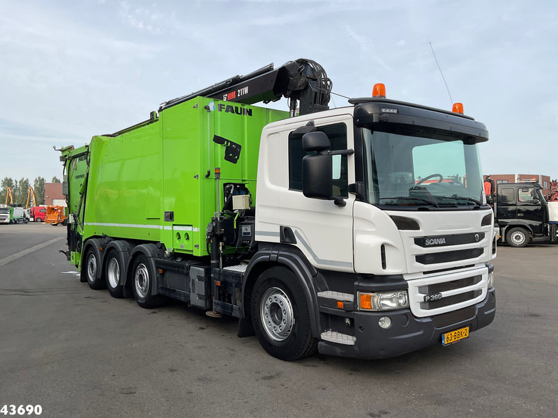 Scania P 360 Faun 18m³ + Hiab crane + Underground Container Washing Installation - شاحنة النفايات: صورة 3 Scania P 360 Faun 18m³ + Hiab crane + Underground Container Washing Installation - شاحنة النفايات: صورة 3