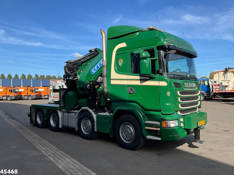 Scania R 490 8x4 Euro 6 Effer 140 Tonmeter laadkraan + Fly-Jib Just 283.508 km - شاحنة كرين: صورة 5 Scania R 490 8x4 Euro 6 Effer 140 Tonmeter laadkraan + Fly-Jib Just 283.508 km - شاحنة كرين: صورة 5