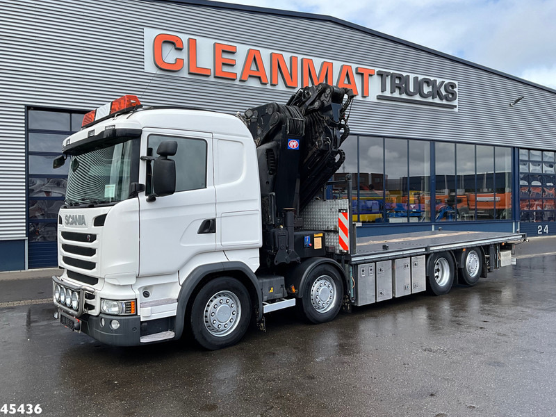 شاحنة كرين Scania R490 8x2 Euro 6 Retarder HMF 85 Tonmeter laadkraan + Fly-jib: صورة 9