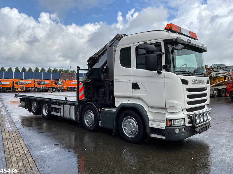 شاحنة كرين Scania R490 8x2 Euro 6 Retarder HMF 85 Tonmeter laadkraan + Fly-jib: صورة 8
