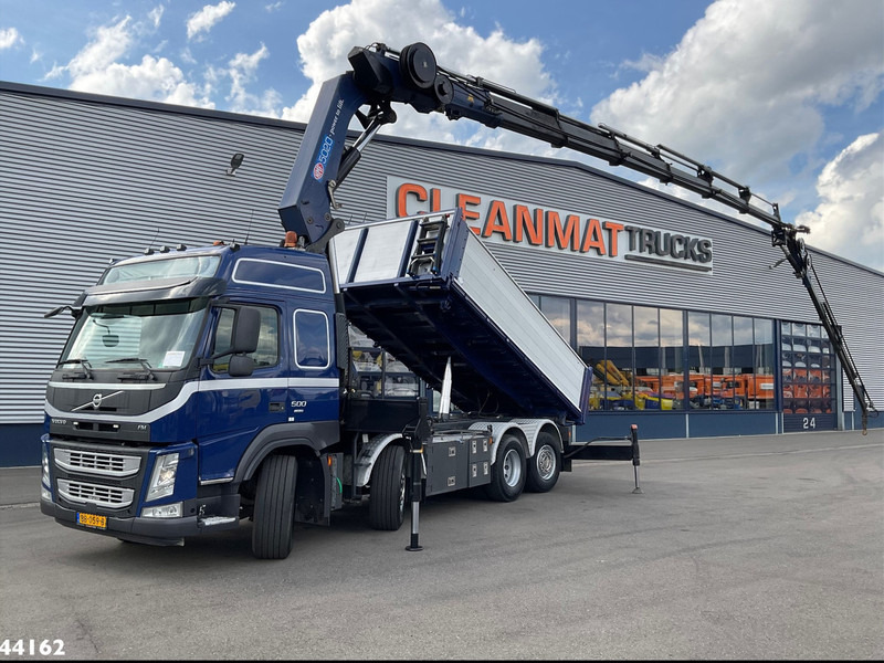 Volvo FM 500 Euro 6 HMF 50 Tonmeter laadkraan + Fly-Jib - شاحنة قلاب, شاحنة كرين: صورة 1 Volvo FM 500 Euro 6 HMF 50 Tonmeter laadkraan + Fly-Jib - شاحنة قلاب, شاحنة كرين: صورة 1