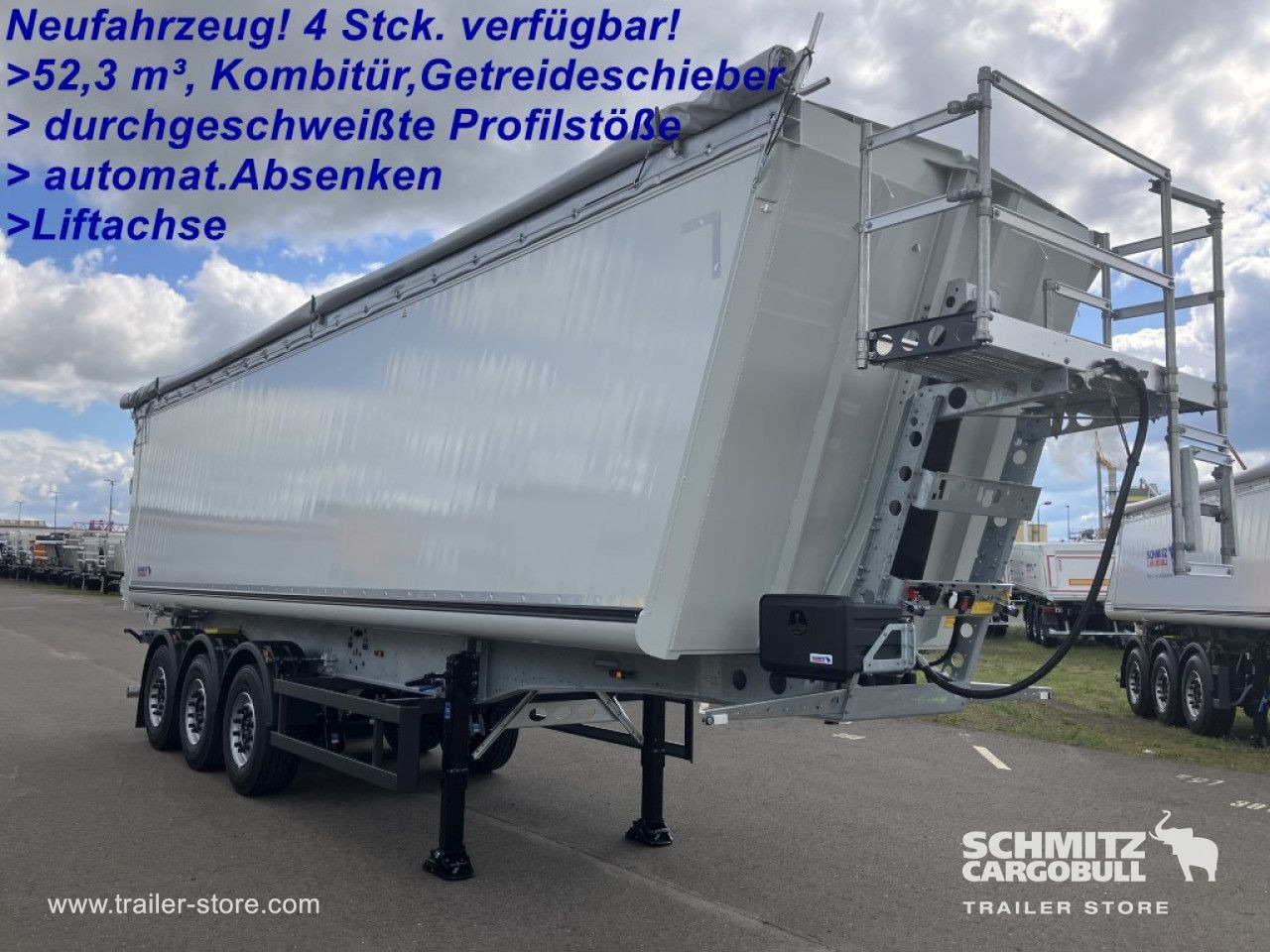 SCHMITZ Auflieger Kipper Alukastenmulde 52m³ - قلابة نصف مقطورة نصف مقطورة قلابة: صورة 1 SCHMITZ Auflieger Kipper Alukastenmulde 52m³ - قلابة نصف مقطورة نصف مقطورة قلابة: صورة 1
