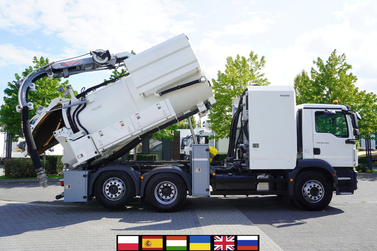 MAN TGM 26.340 E6 / RIVARD sewage cleaner 11.8 m3 / 170 tho. km / steered axle - شاحنة الشفط: صورة 1 MAN TGM 26.340 E6 / RIVARD sewage cleaner 11.8 m3 / 170 tho. km / steered axle - شاحنة الشفط: صورة 1