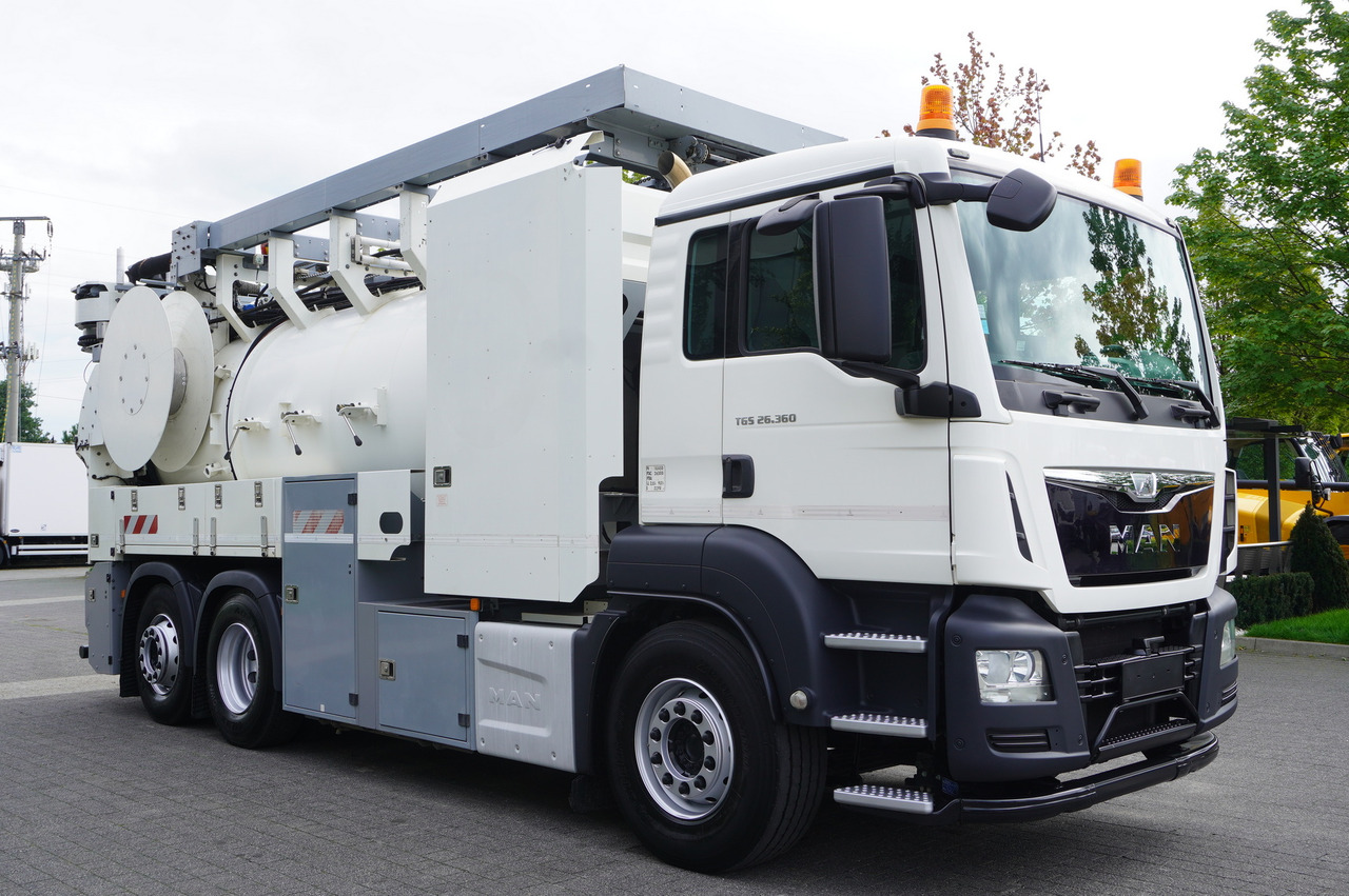 شاحنة الشفط MAN TGS 26.360 E6 / RIVARD sewage cleaner 18 m3 / 115 tho. km / steering axle / 2 units: صورة 9